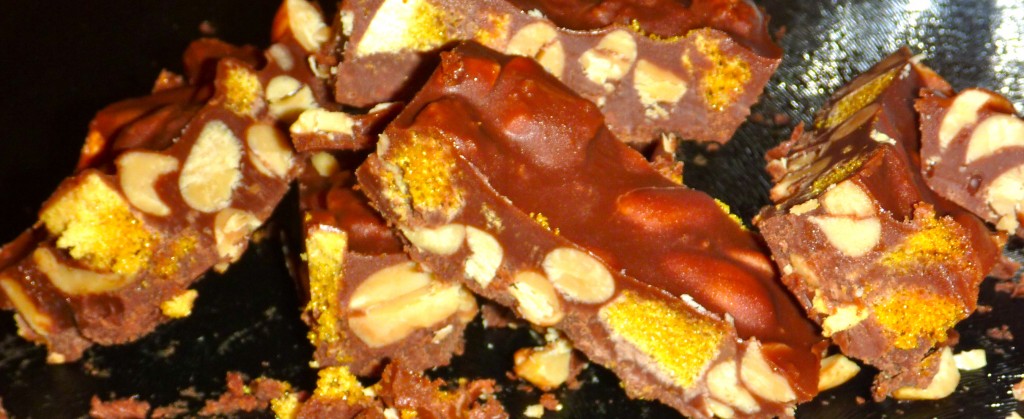 Salted crunchie nut bars