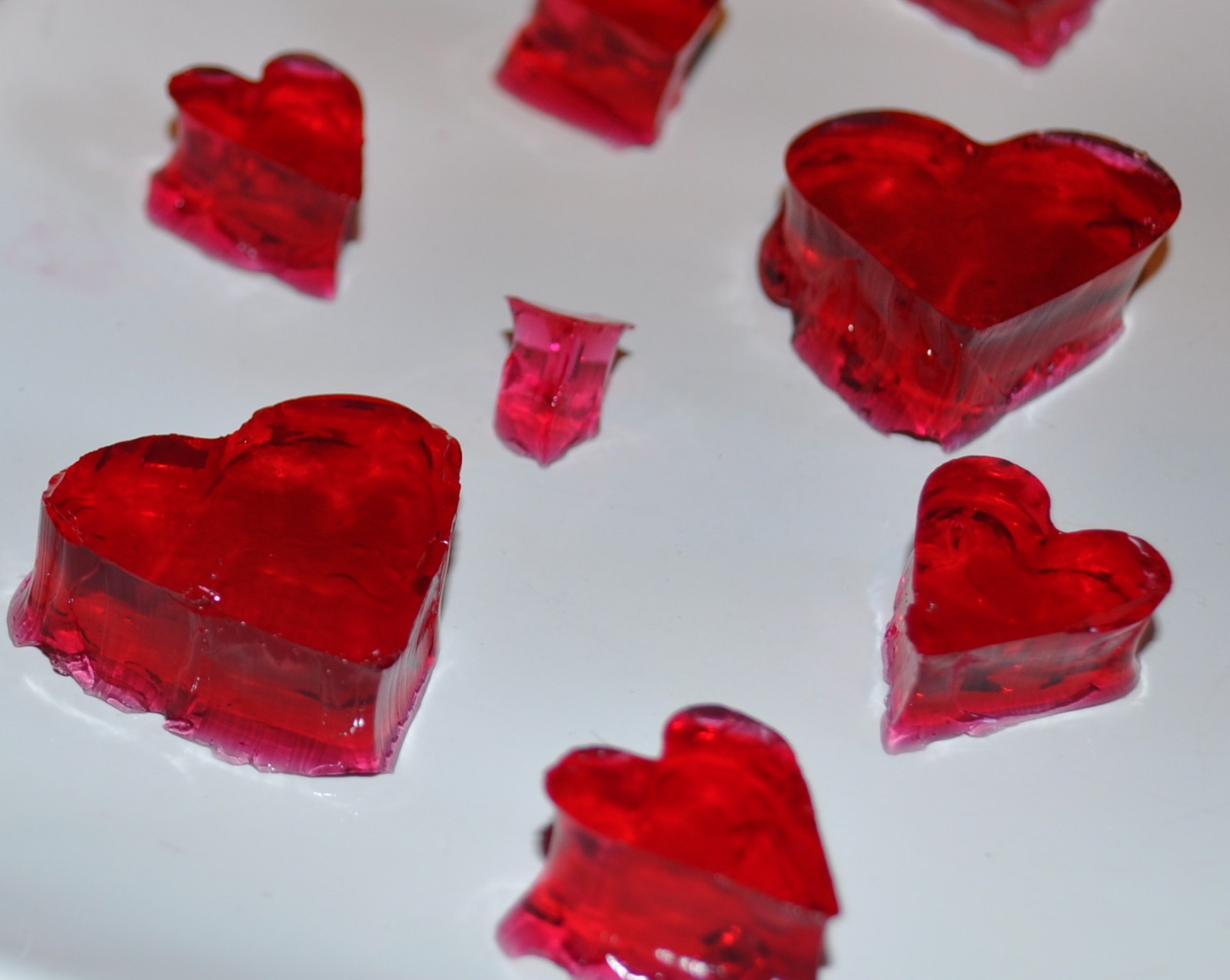 Heart shaped jellies