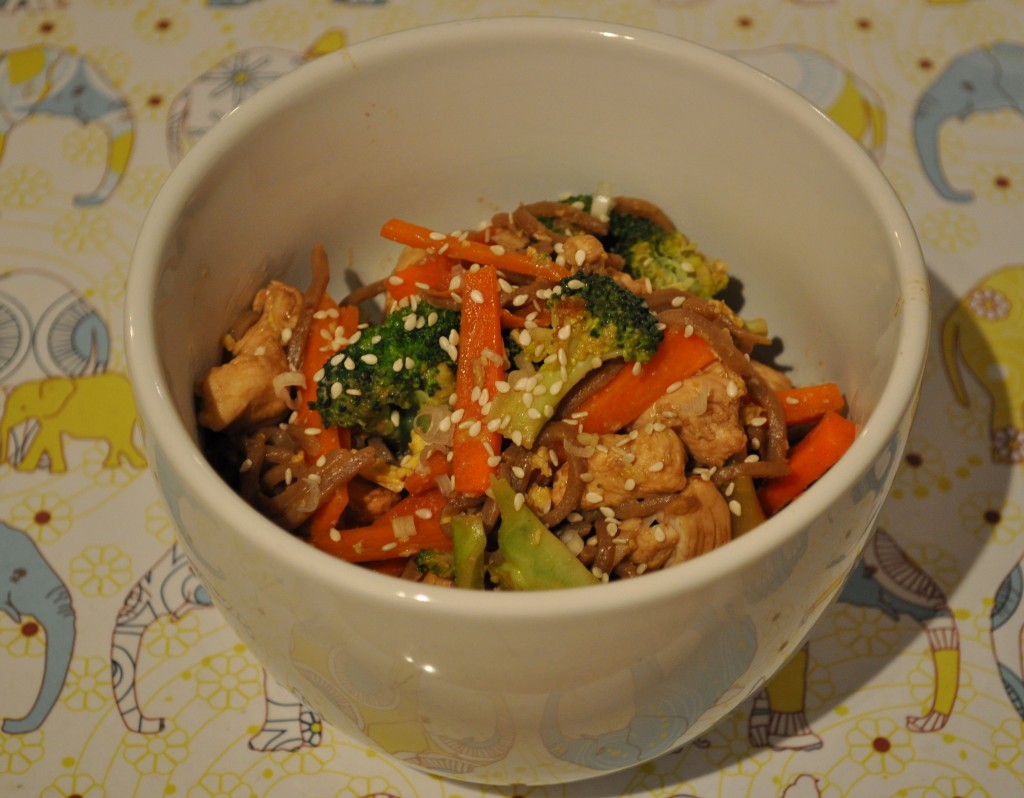 Chicken yaki soba noodles Claire K Creations