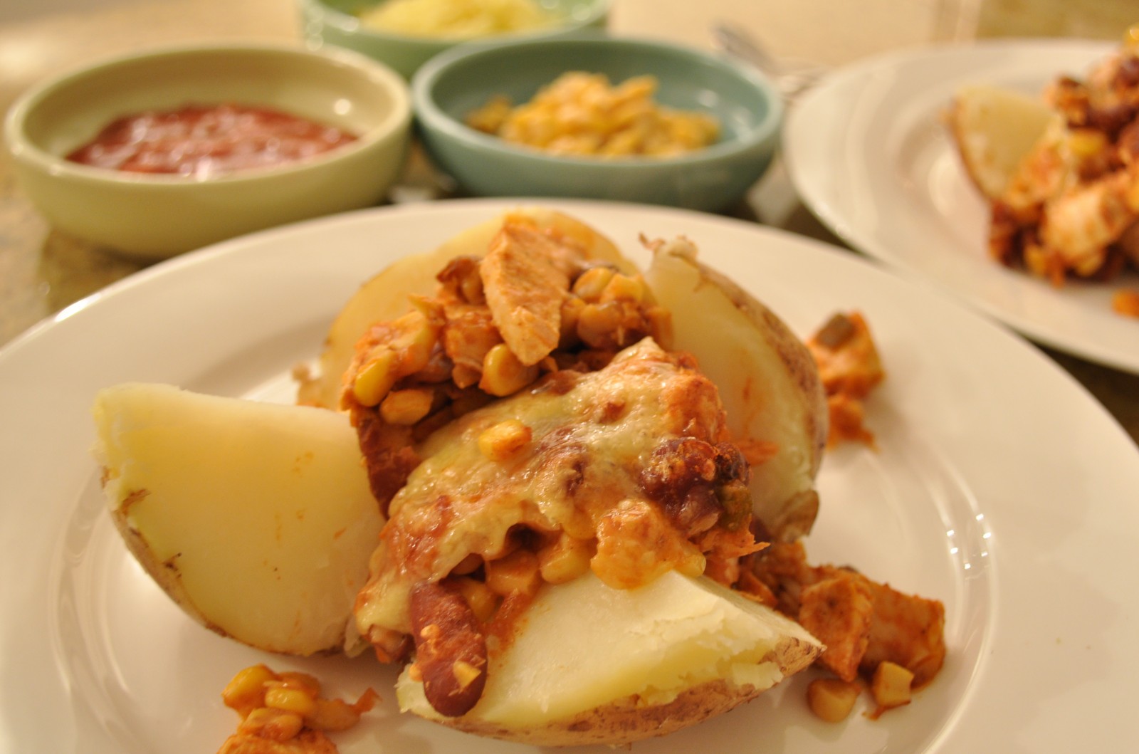 Mexican stuffed potatoes