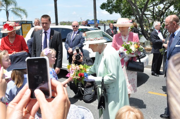 Accepting flowers