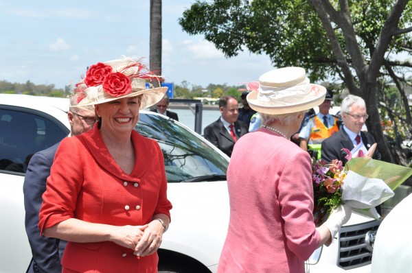 A very excited Premier Anna Bligh