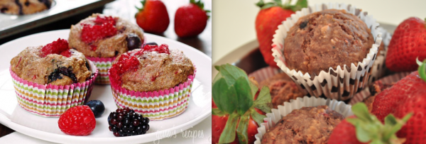 Low calorie berry muffins