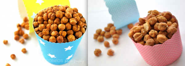 Baked chickpea nibbles