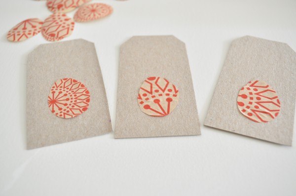 Sticking them on the card