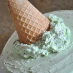 Mint chocolate chip 'ice-cream' cake