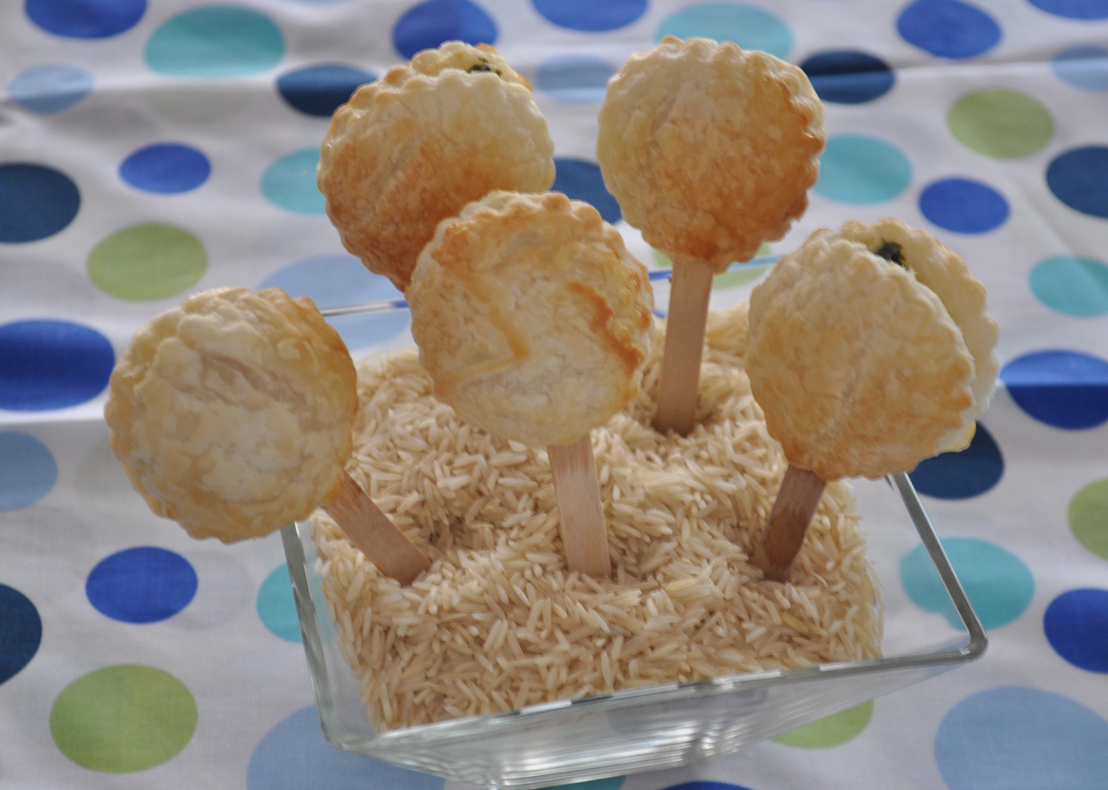 Spinach and feta pastry pops