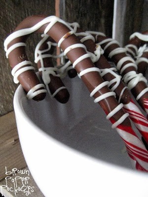 Choc-dipped candy canes