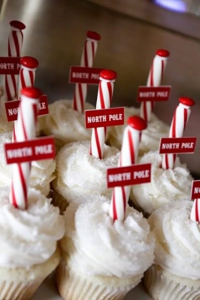 North pole cupcakes