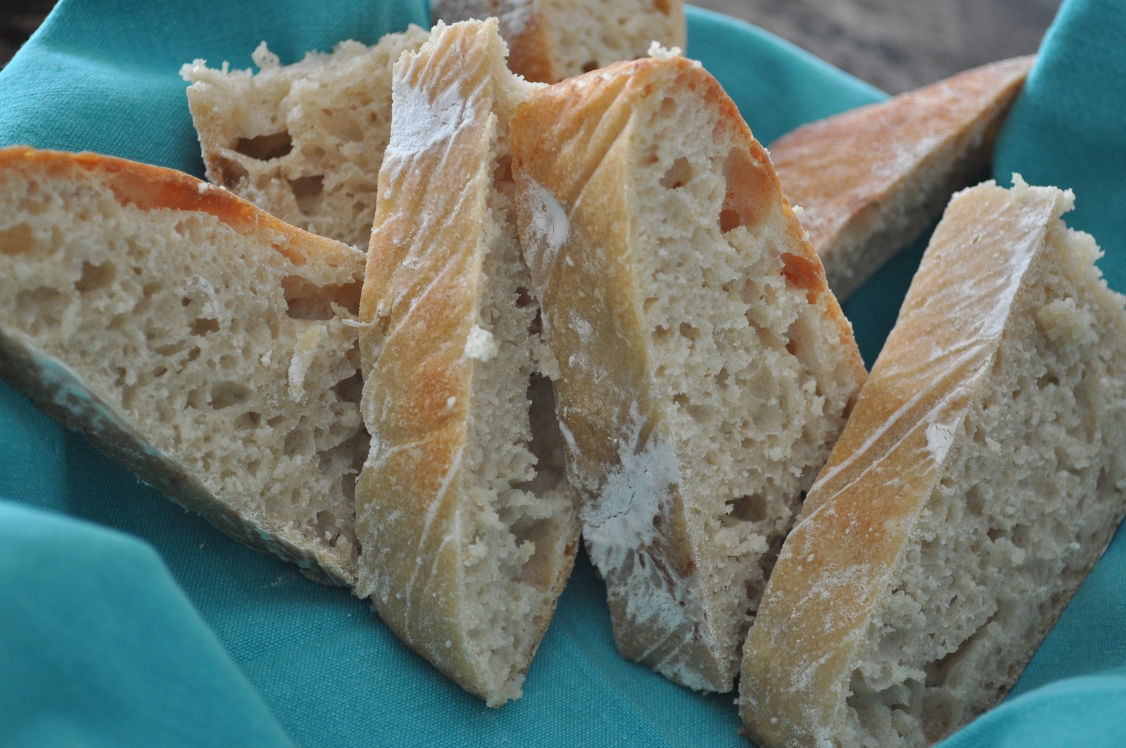No-knead ciabatta