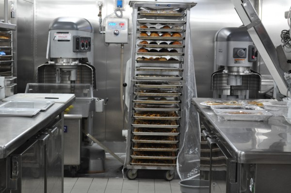 The breadsticks cooling