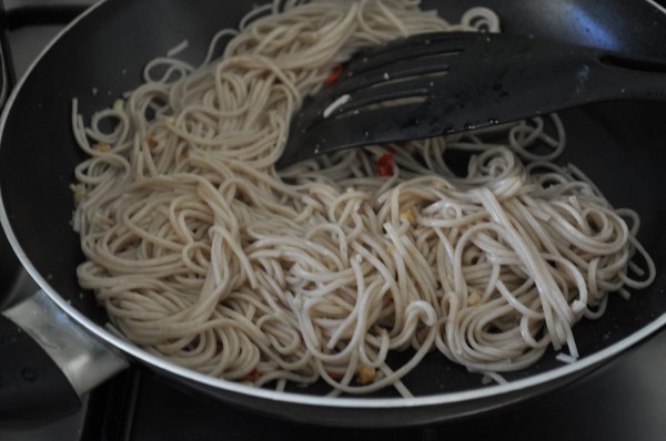 In with the noodles