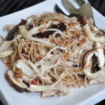 Warm mushroom and soba noodle salad Warm mushroom and soba noodle salad
