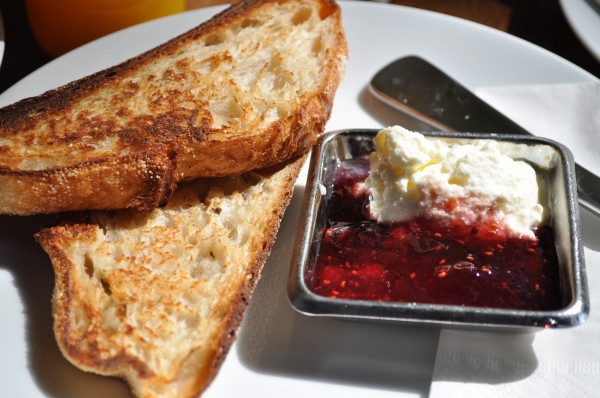 Sourdough toast wtih house mixed berry jam