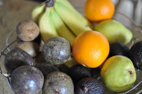 The fruit basket - bananas were only $1/kg!
