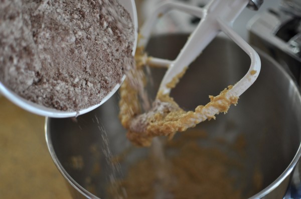 Adding the dry ingredients