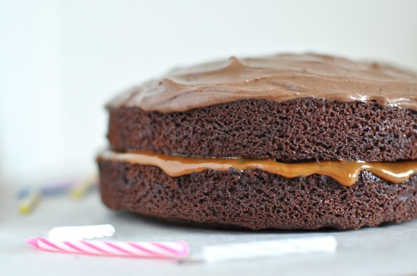Salted Caramel filled chocolate cake