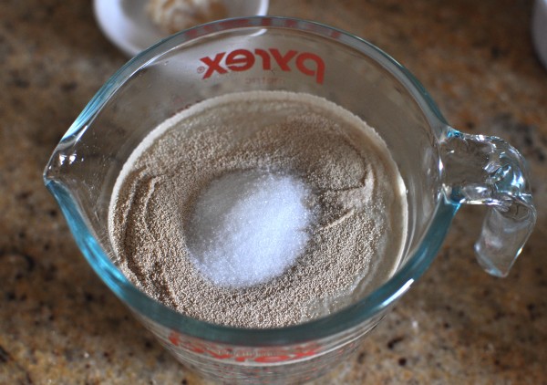 Yeast, sugar and water