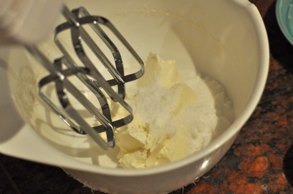 Cream cheese and sugar