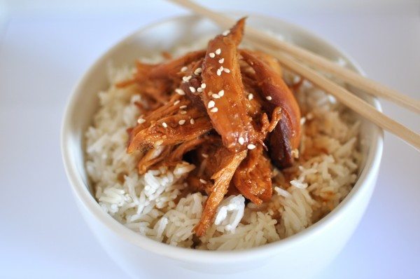 Chicken teriyaki in the slow cooker