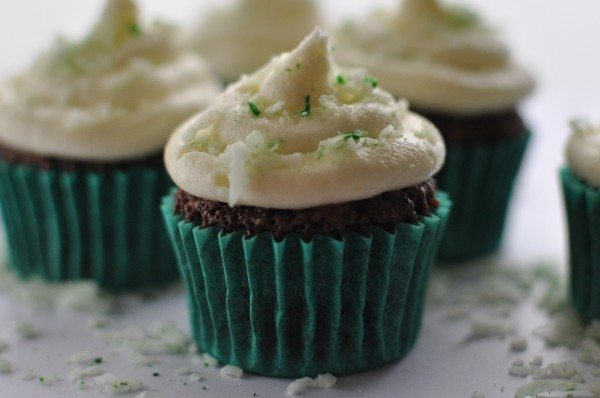 Choc-mint cupcake