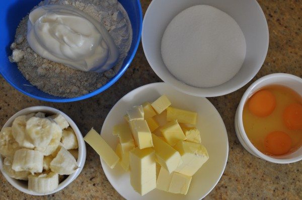 The cake ingredients