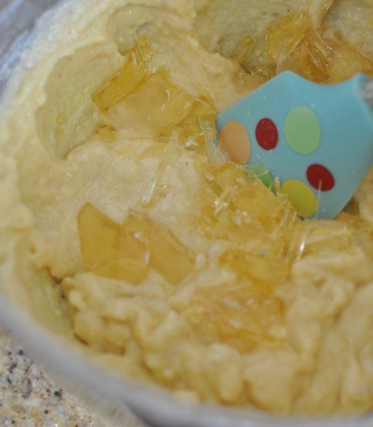 Adding the toffee