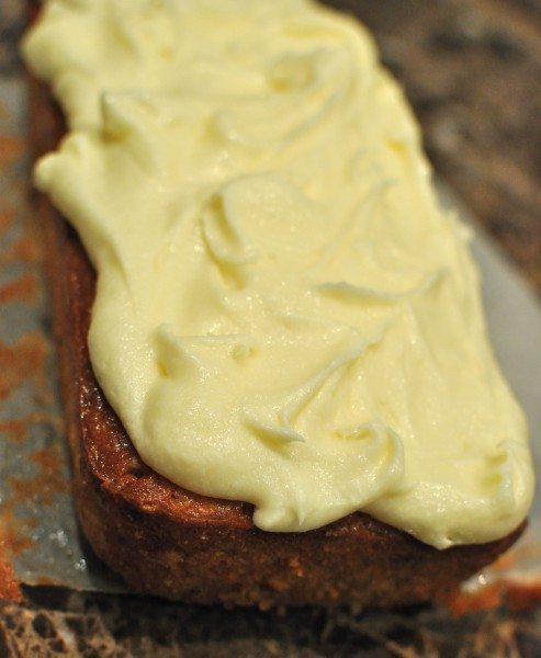 Iced banana cake