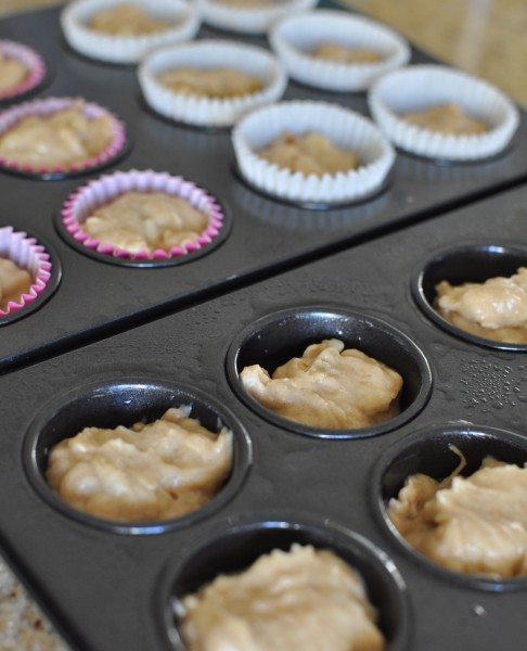 Into the baking trays