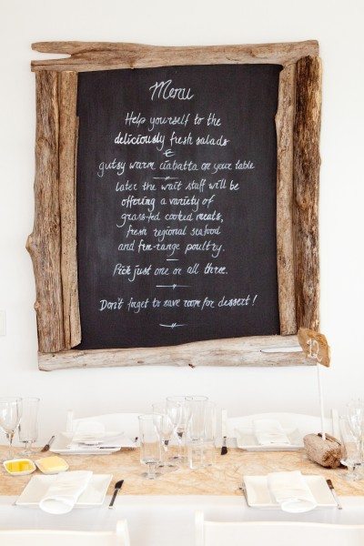 The menu