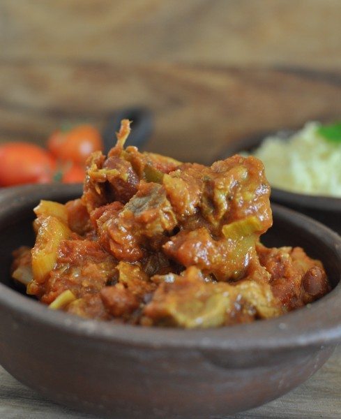 Slow-cooked beef and leek with kidney beans
