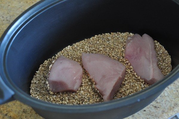 Barley and chicken
