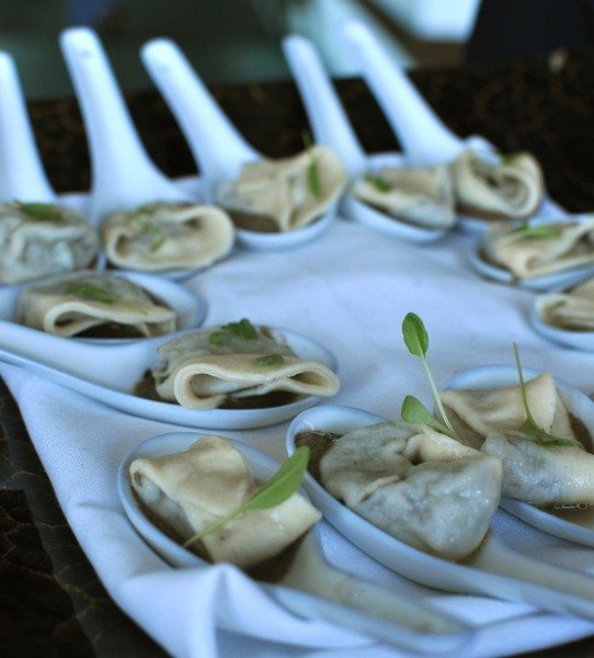Mushroom tortelini with white wine and cep cream