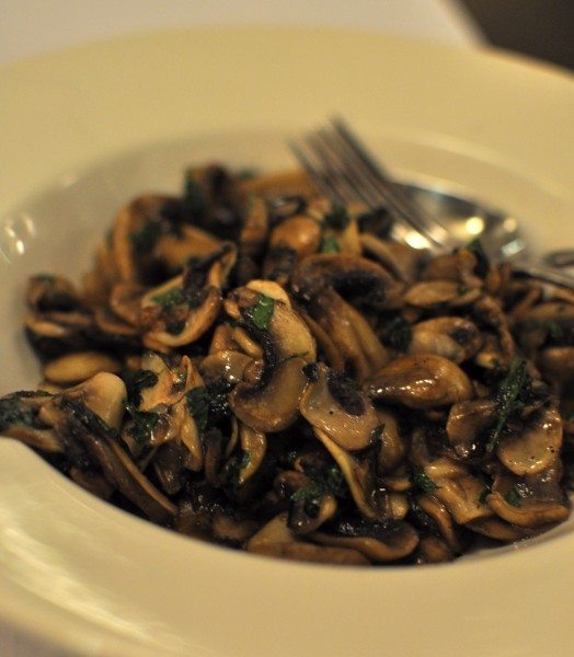 funghi trifolati ($9.5) - sautéed mushrooms in garlic, extra virgin olive oil and parsley