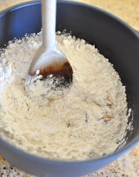Adding the dry ingredients
