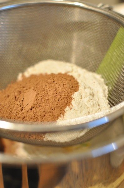 Flour and cocoa