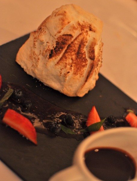 Bombe Alaska Berry Ice Cream, Hot Chocolate Sauce 19