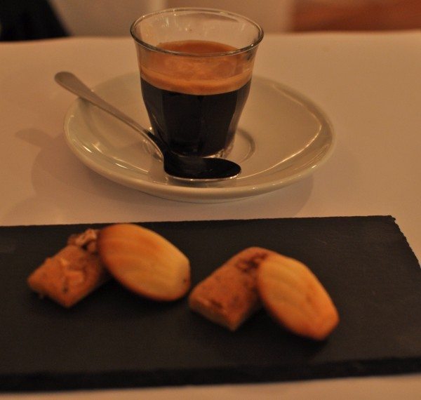 Espresso and petit fours