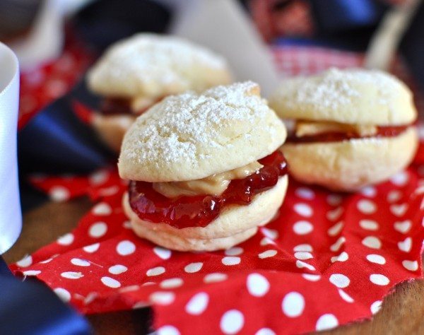 Peanut butter and 'jelly' kisses