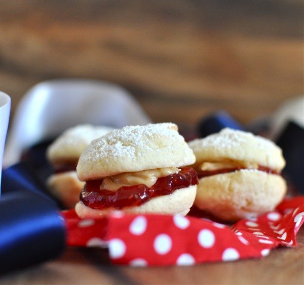 Peanut butter and 'jelly' kisses