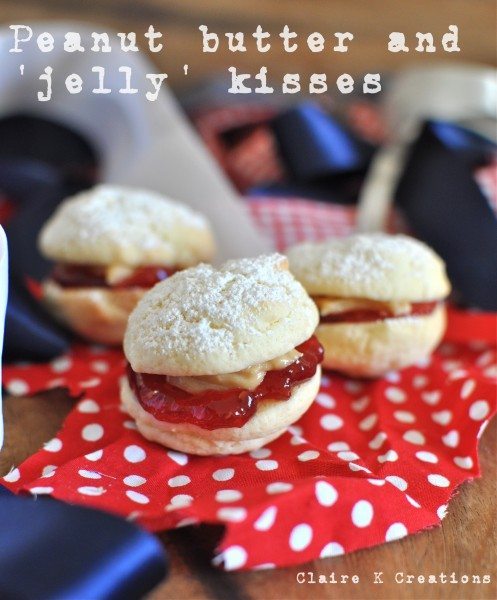 Peanut butter and 'jelly' kisses