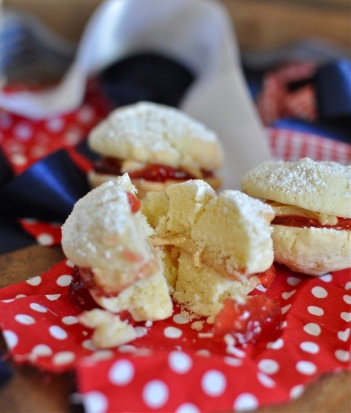 Peanut butter and 'jelly' kisses