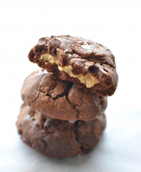 Double chocolate peanut butter biscuits