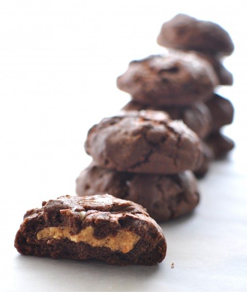 Double chocolate peanut butter biscuits