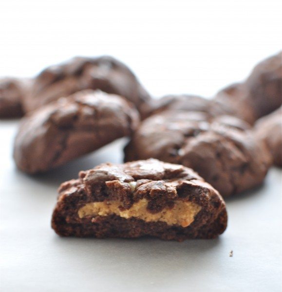 Double chocolate peanut butter biscuits