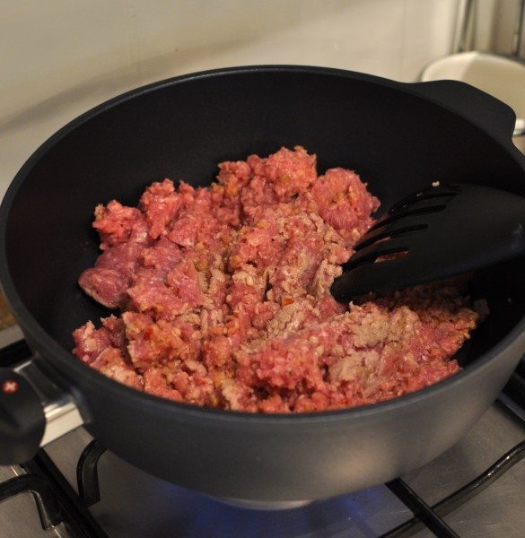Cooking the mince