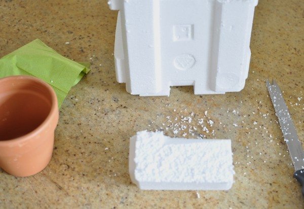 Sliced styrofoam
