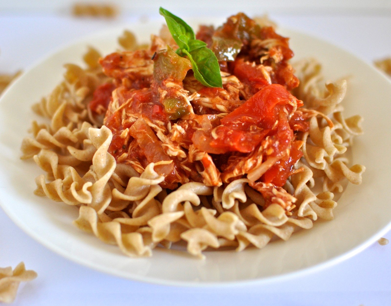 Chicken cacciatore in the slow cooker