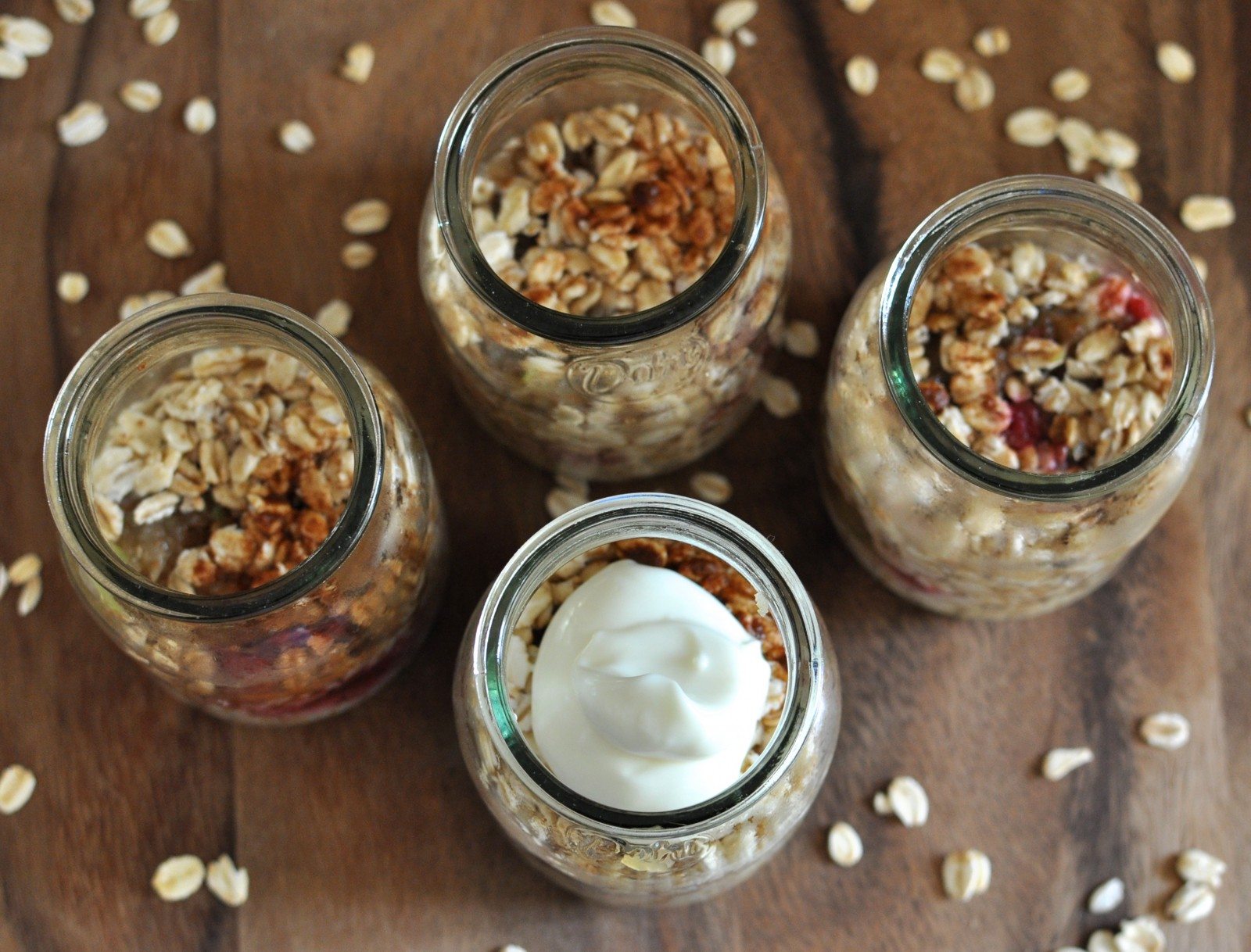 Amy's overnight apple and cinnamon oats