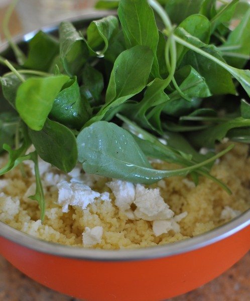 Couscous, spinach and feta